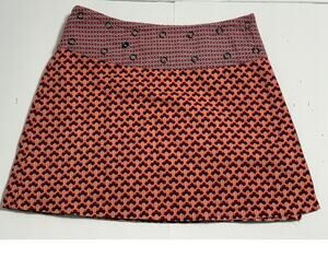 Asha Roxy Snap Wrap Patterned Cotton Skirt Made in India, Fits Size 2-12